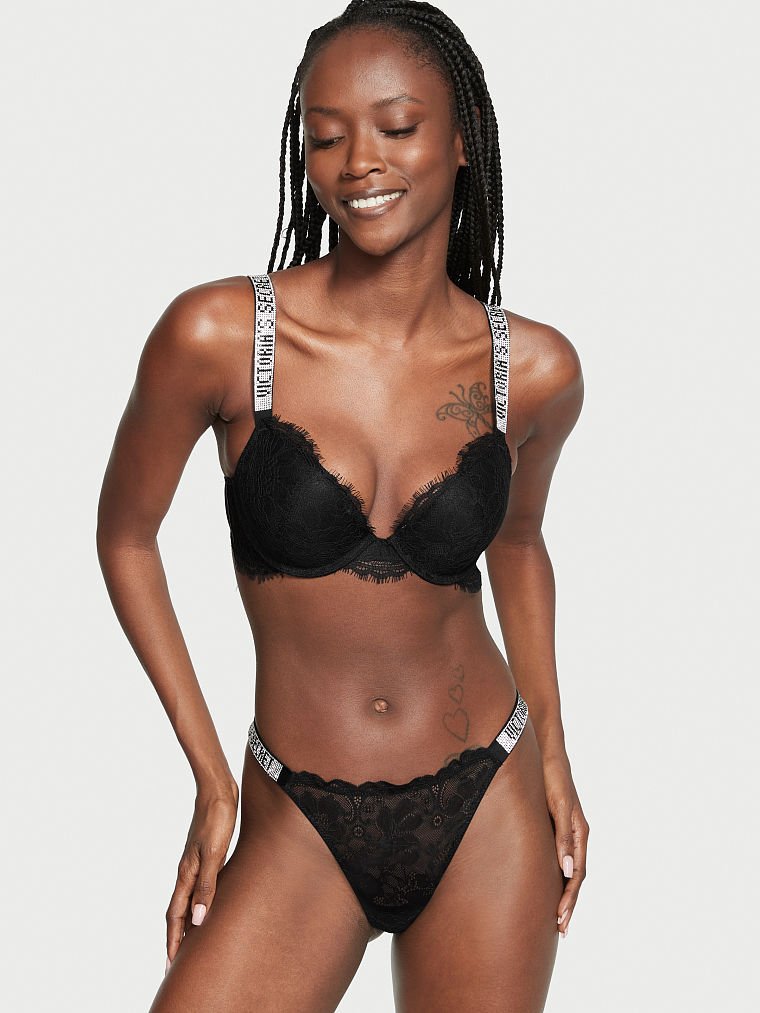 Shine Strap Lace Push-Up Bra + Shine Strap Lace Panty