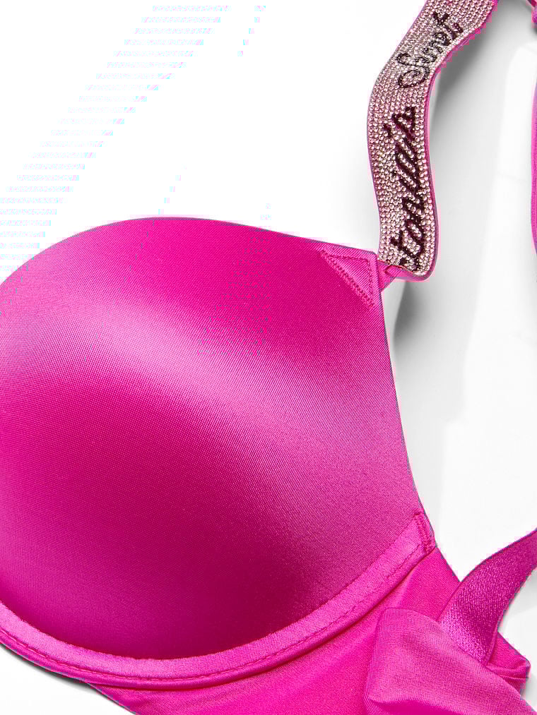 Shine Strap Push-Up Bra + Bombshell Shine Strap Brazilian Panty