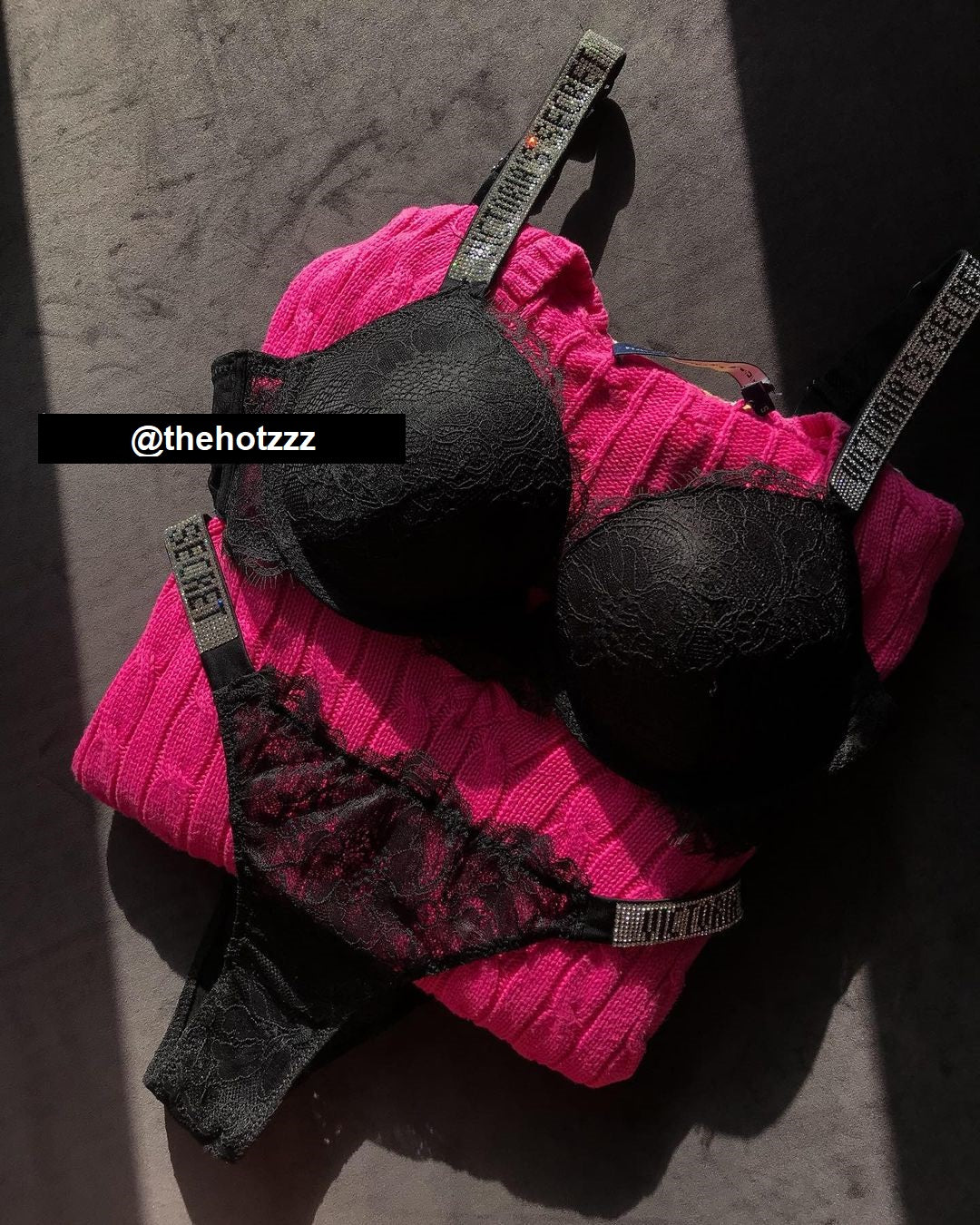 Shine Strap Lace Push-Up Bra + Shine Strap Lace Panty