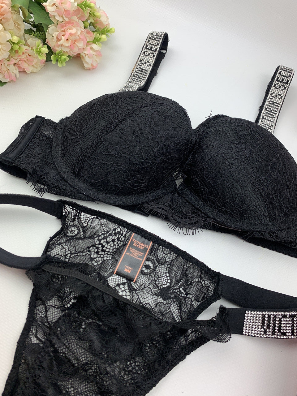 Shine Strap Lace Push-Up Bra + Shine Strap Lace Panty