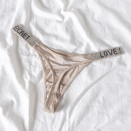 Women Sexy Rhinestone G-string Thongs Lingeries T-back Underwear Panties Fitness