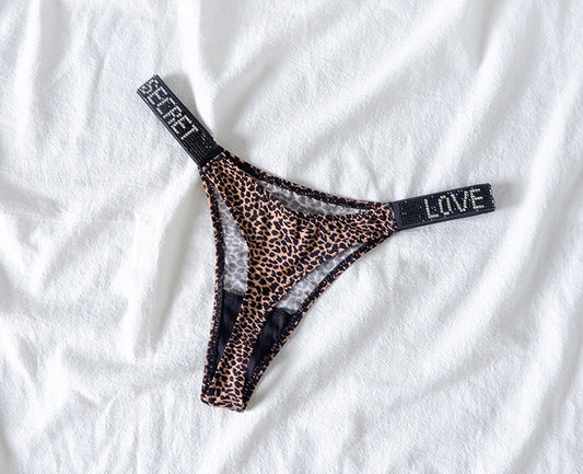 Women Sexy Rhinestone G-string Thongs Lingeries T-back Underwear Panties Fitness