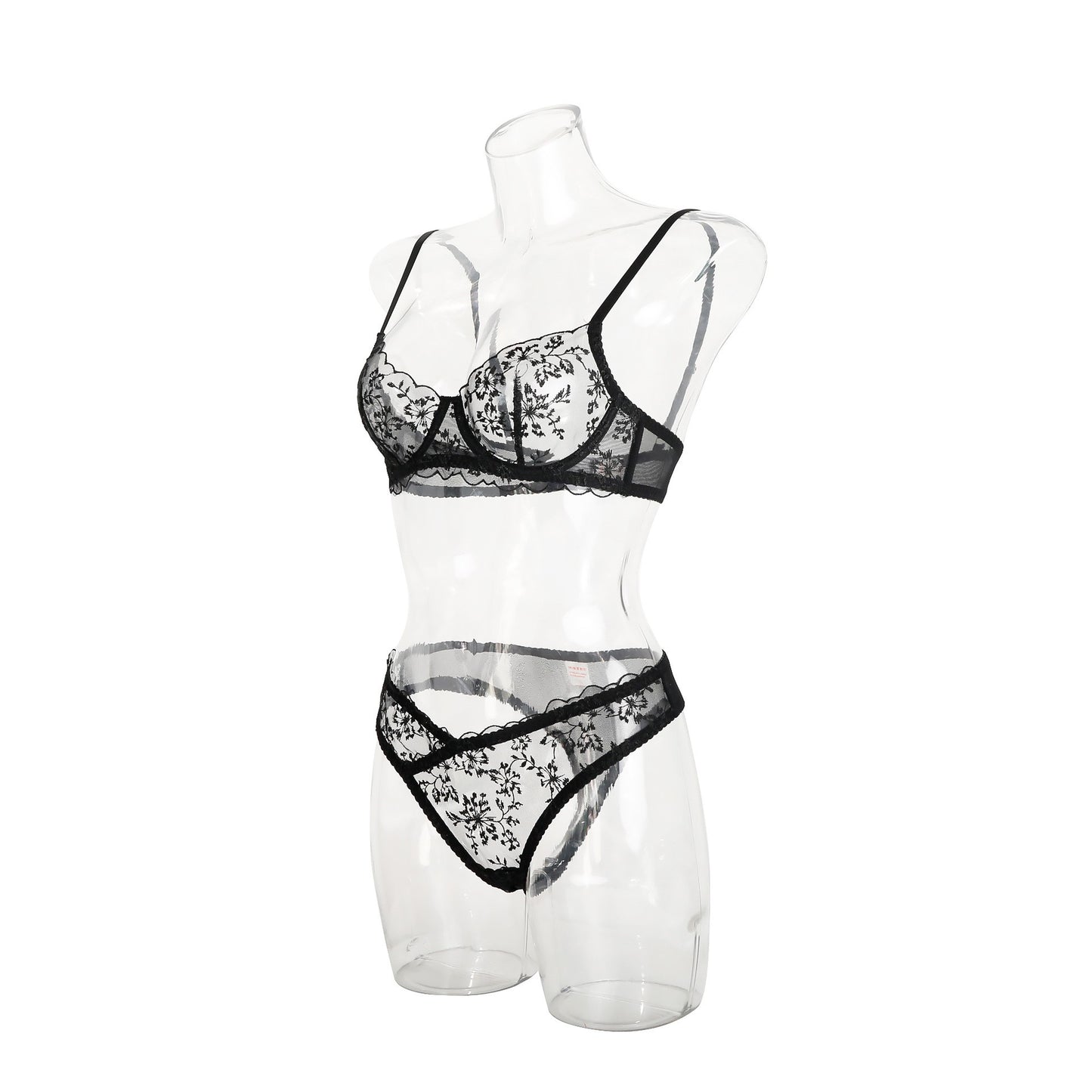 Midnight Bloom Lace Lingerie Set