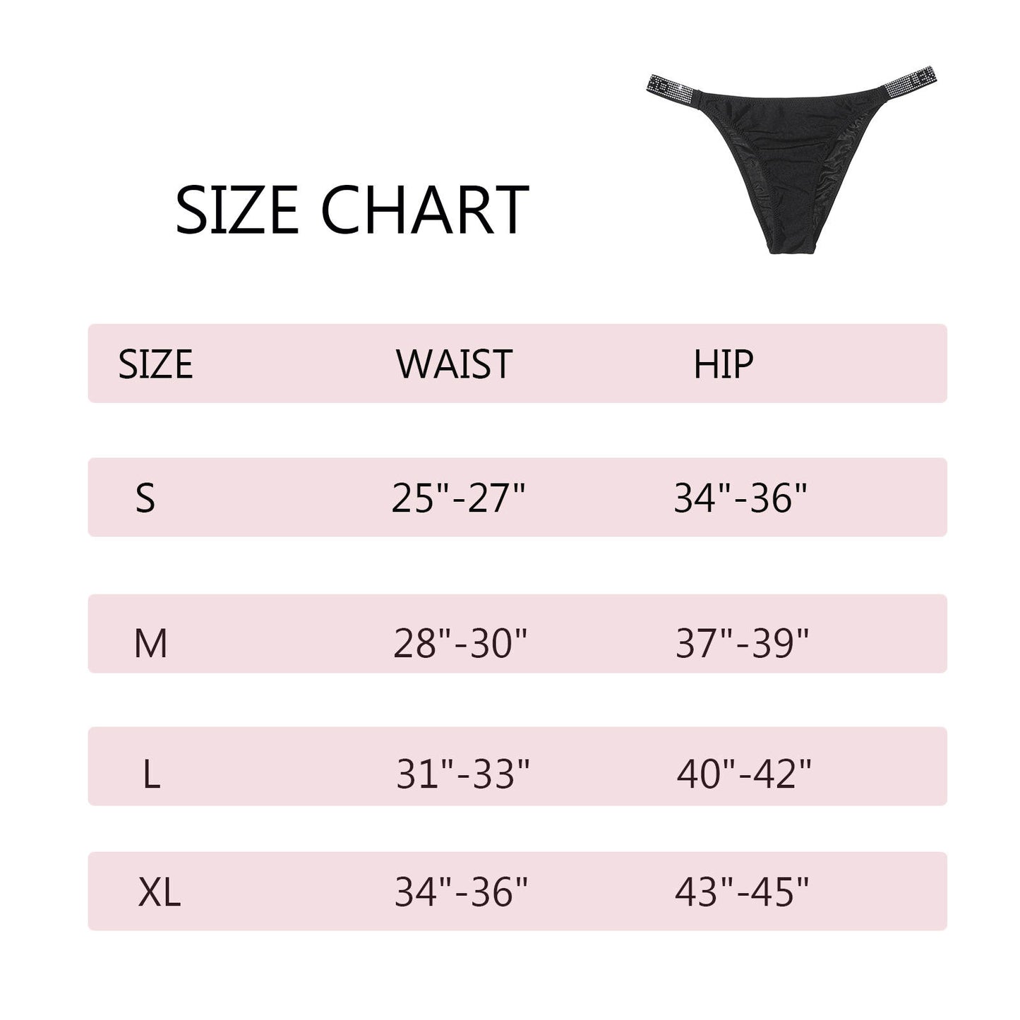 Shine Strap Lace Panty - Black