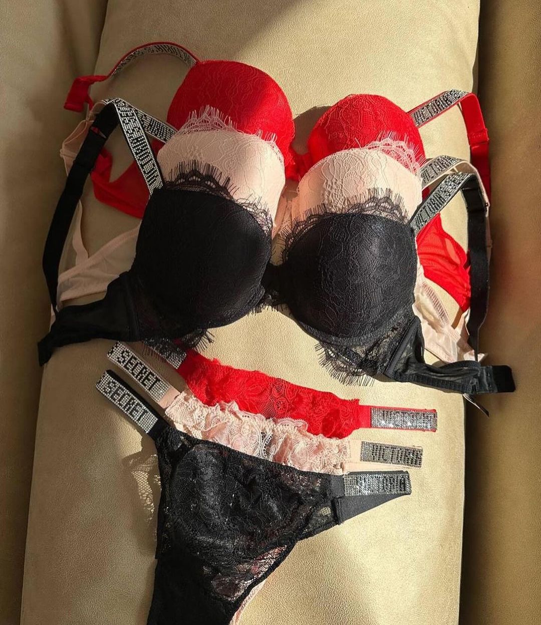 Shine Strap Lace Push-Up Bra + Shine Strap Lace Panty