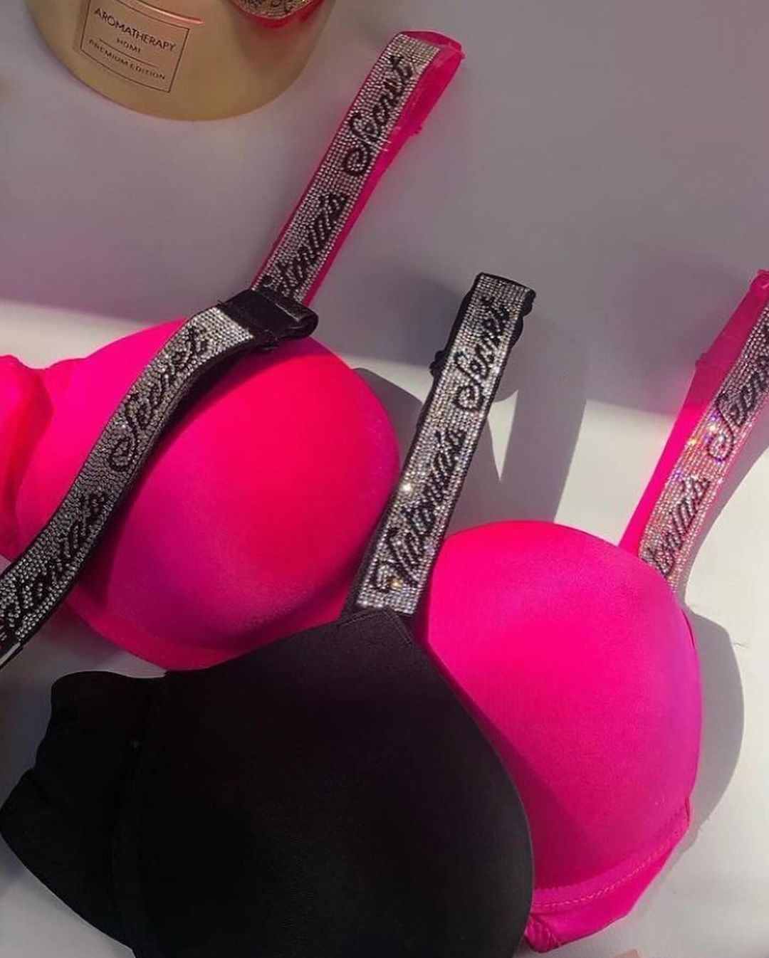 Shine Strap Push-Up Bra + Bombshell Shine Strap Brazilian Panty