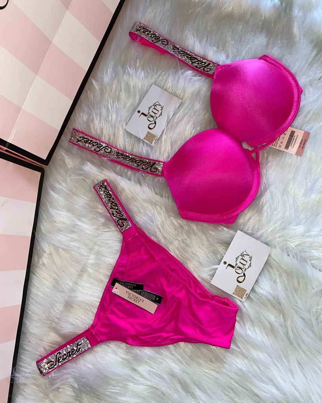 Shine Strap Push-Up Bra + Bombshell Shine Strap Brazilian Panty