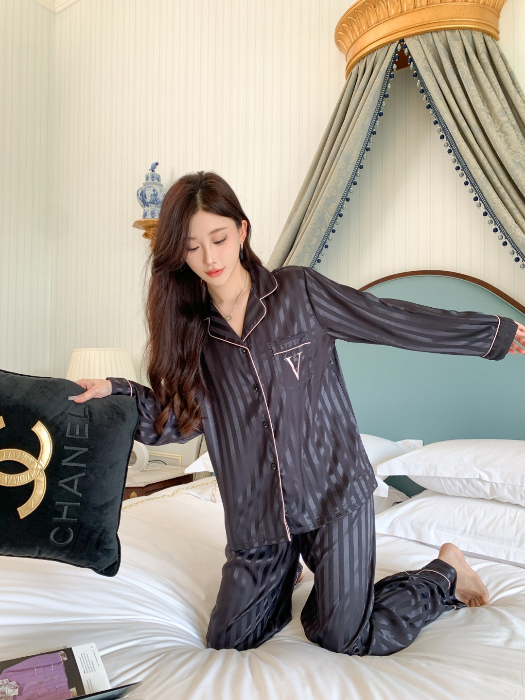 Victoria's Secret Satin Long Pajama Set