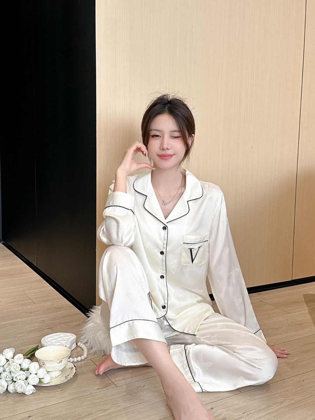 Victoria's Secret Satin Long Pajama Set