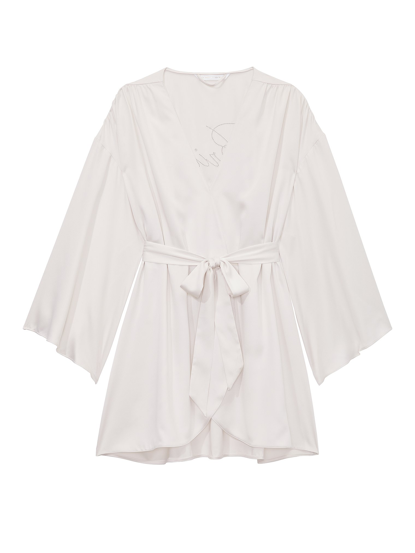 Hotzzz Shine Bride Embellished Satin Short Robe - Victoria's Secret Inspired - One Size