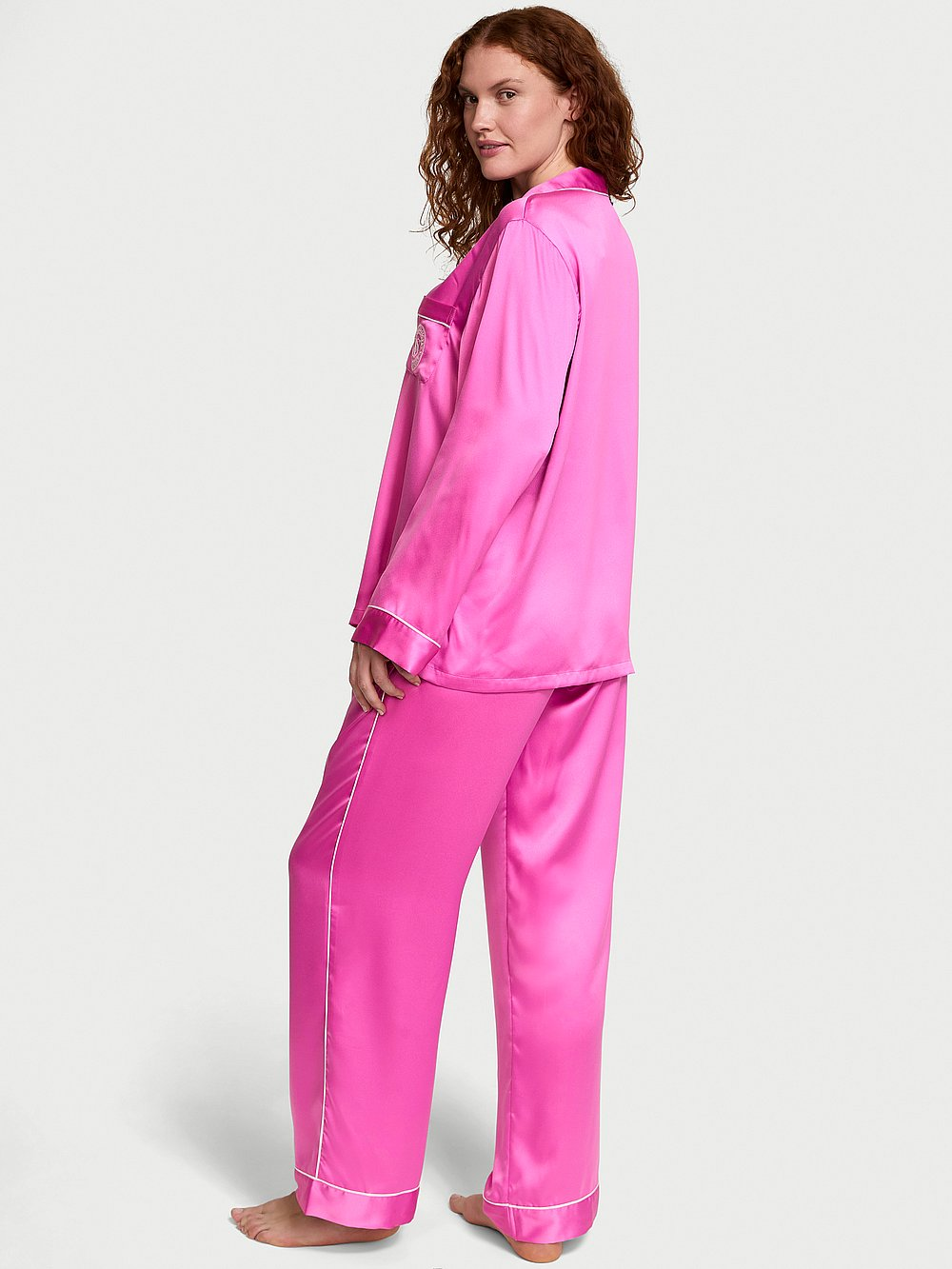 Victoria's Secret Glazed Satin Long Pajama Set