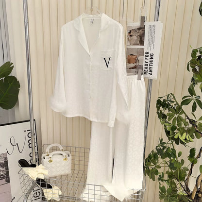 Victoria's Secret Satin Long Pajama Set - fur cuff
