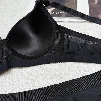 Victoria’s Secret Signature Micro-Satin Set – Premium Embroidered Collection (Midnight Black)