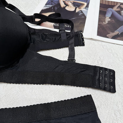 Victoria’s Secret Signature Micro-Satin Set – Premium Embroidered Collection (Midnight Black)