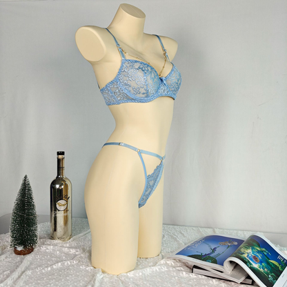 Blue Serenity Lace Lingerie Set