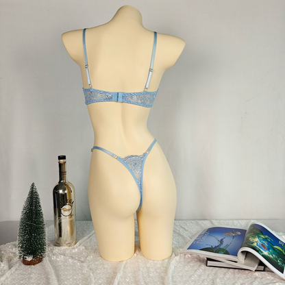 Blue Serenity Lace Lingerie Set