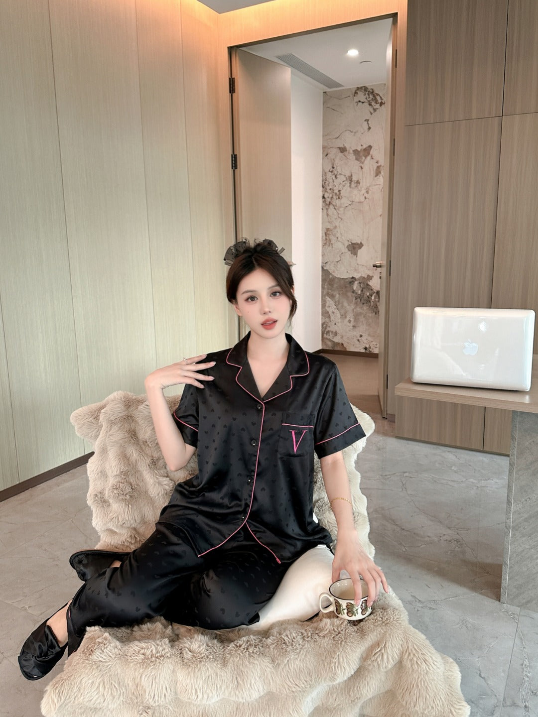 Victoria's Secret Satin Long Pajama Set