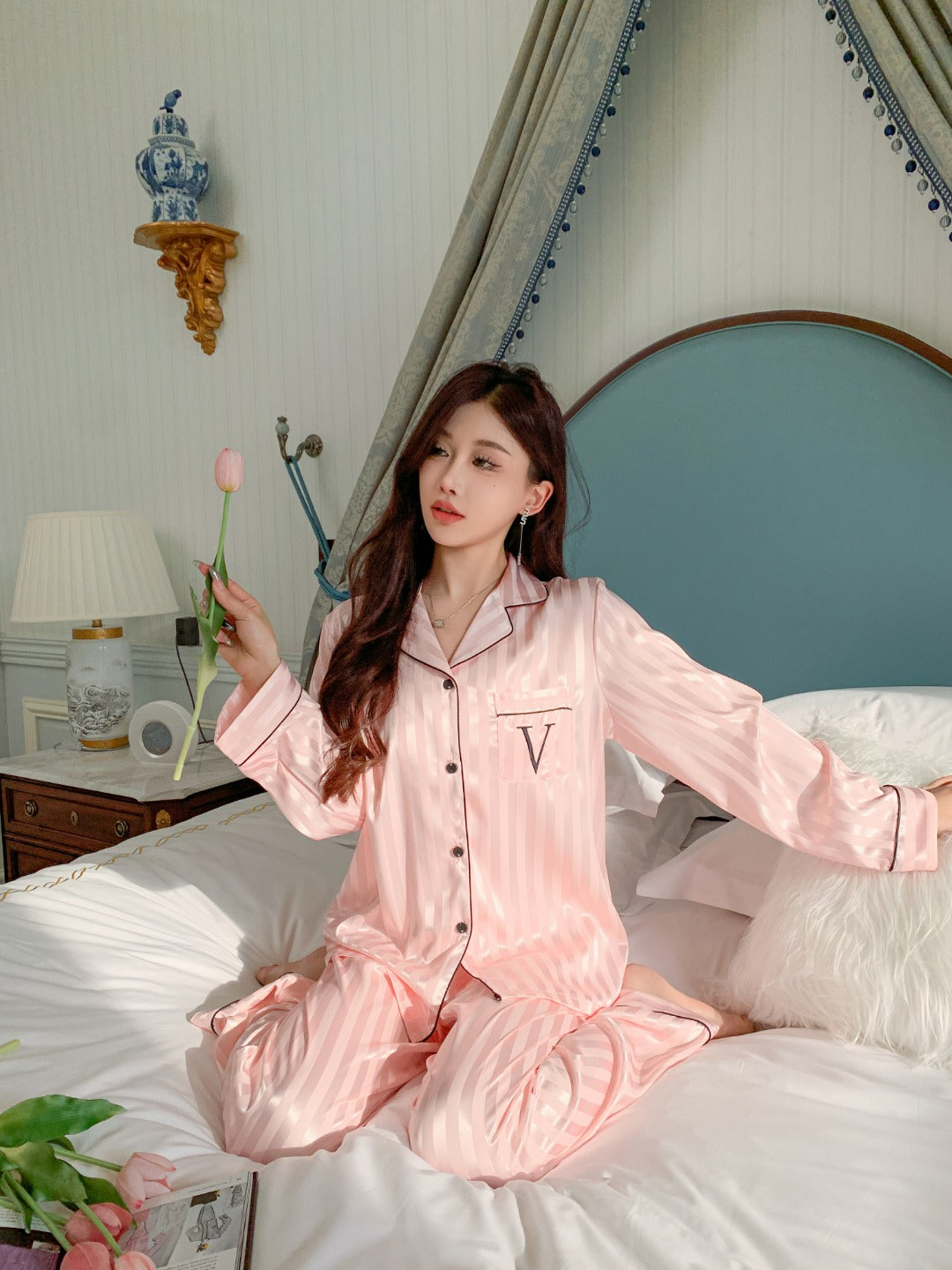 Victoria's Secret Satin Long Pajama Set