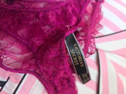 Shine Strap Lace Panty - Red Rose