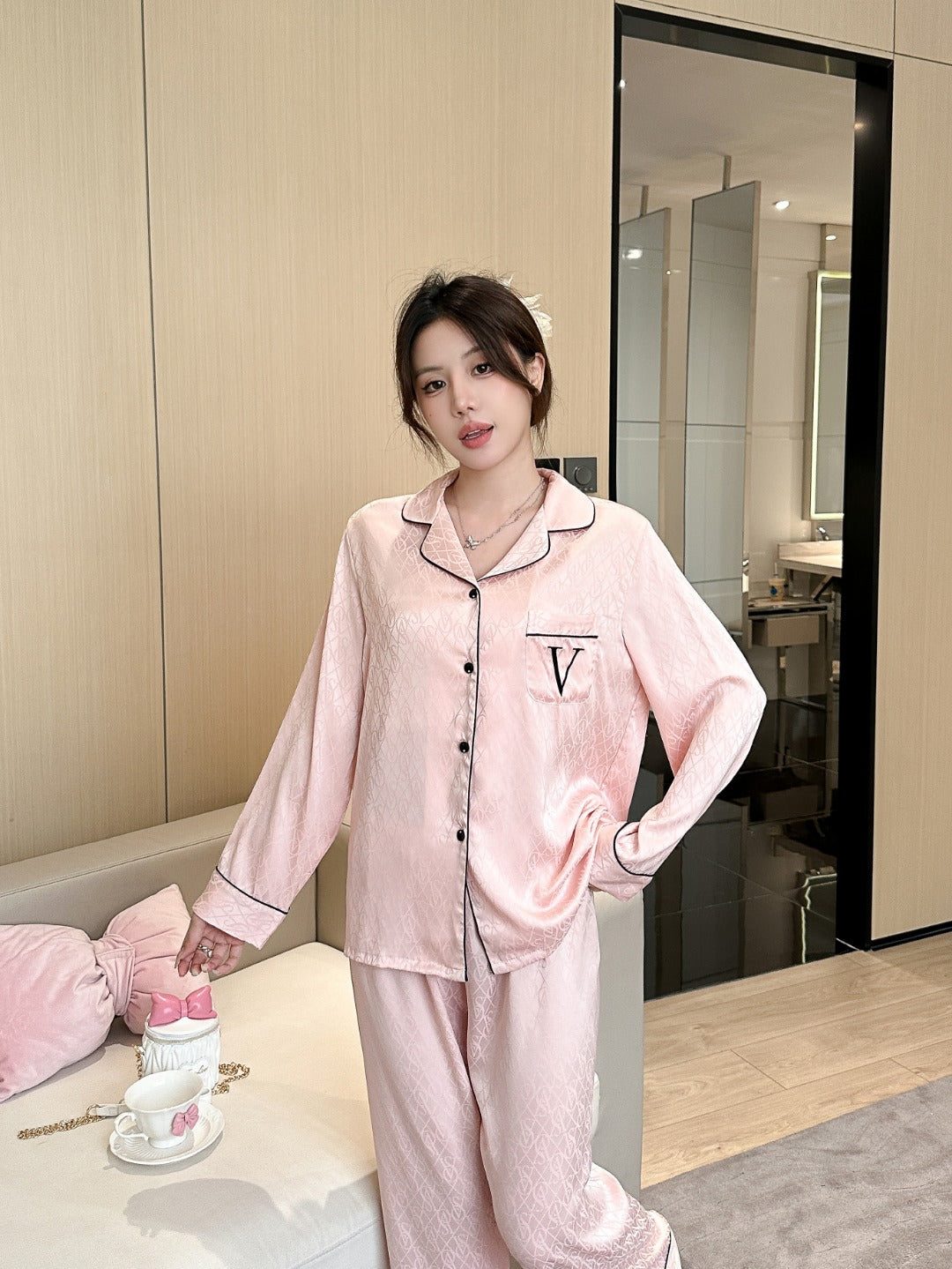 Victoria's Secret Satin Long Pajama Set