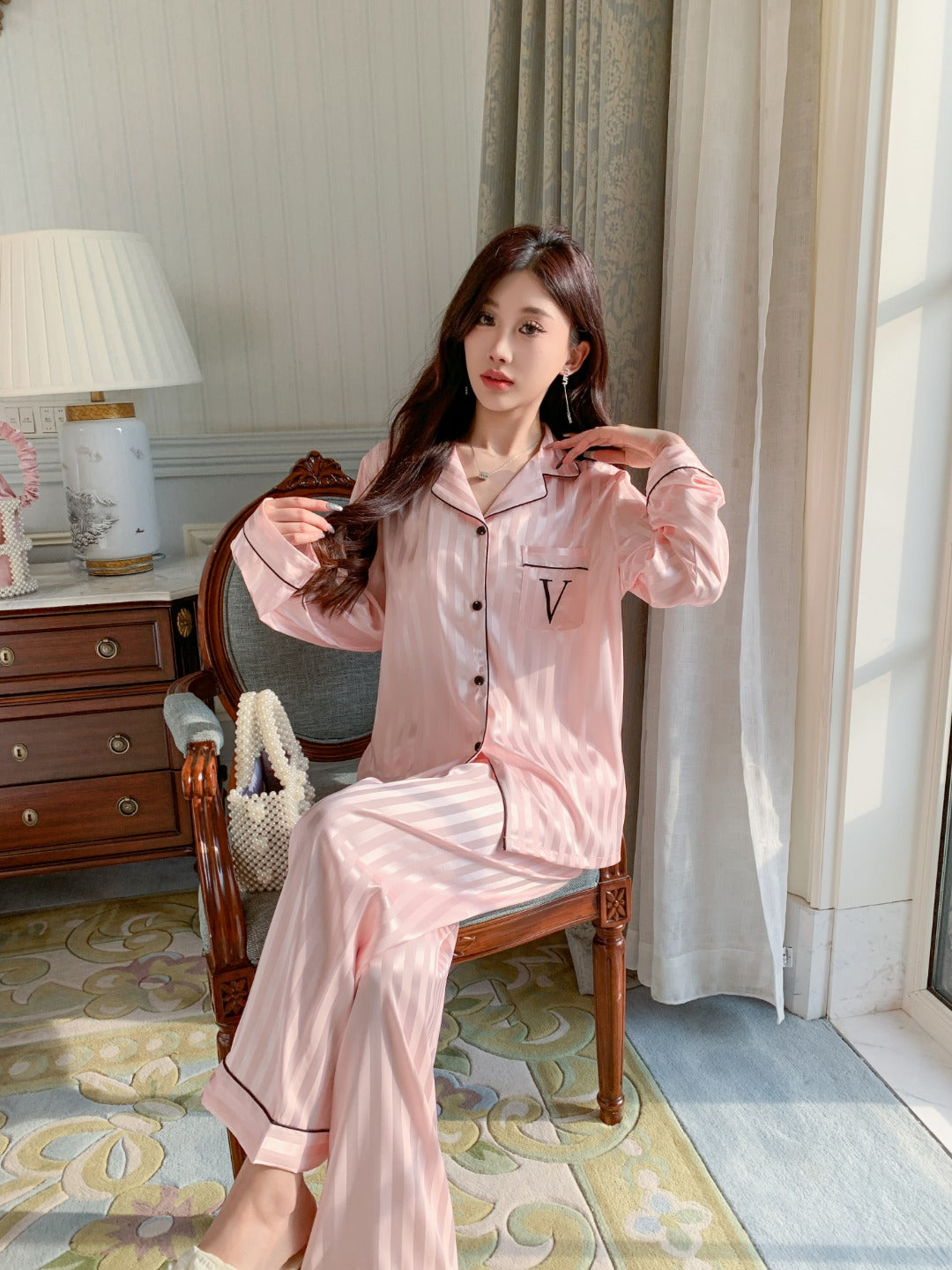 Victoria's Secret Satin Long Pajama Set