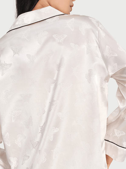 Moonlight satin long-sleeved | long-legged pajama set