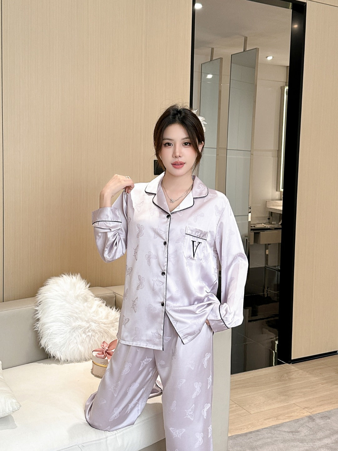 Victoria's Secret Satin Long Pajama Set