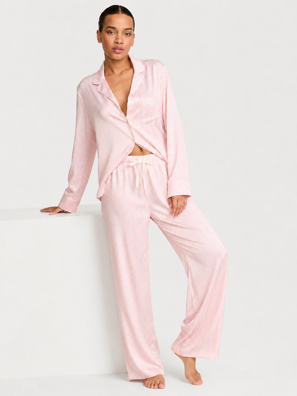 Glazed Victoria's Secret signature Satin Long Pjamas Set