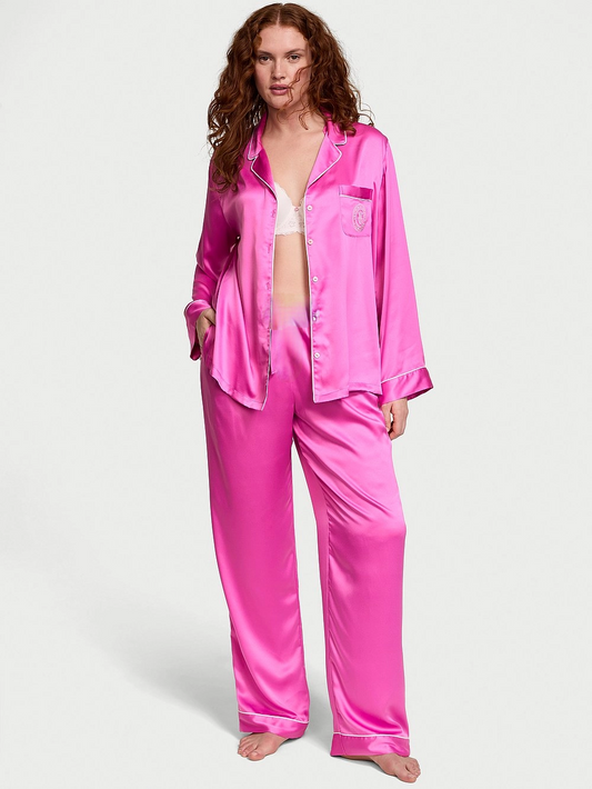 Victoria's Secret Glazed Satin Long Pajama Set