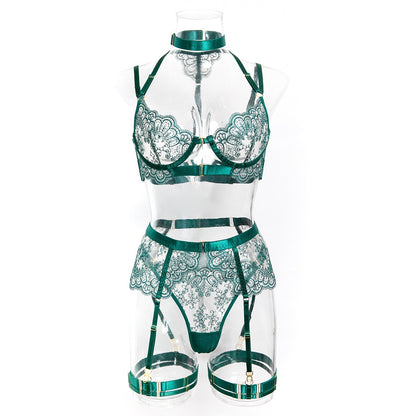 Emerald Temptation Lace Lingerie Set