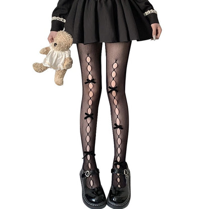 Topaz Sparkle Fishnets Black