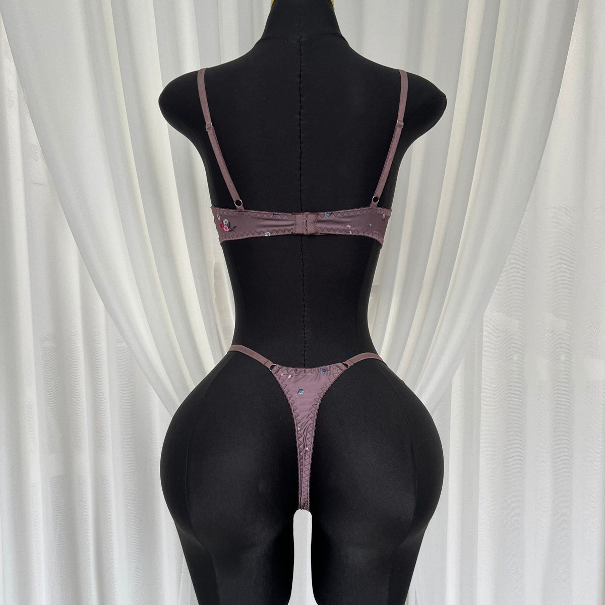 Moonlit Rose Satin Lingerie Set