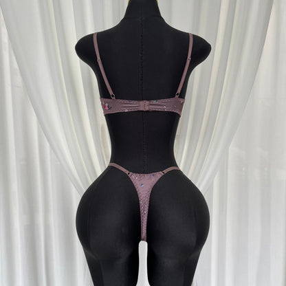 Moonlit Rose Satin Lingerie Set