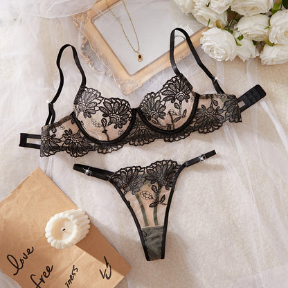 Noir Petal Embroidery Set