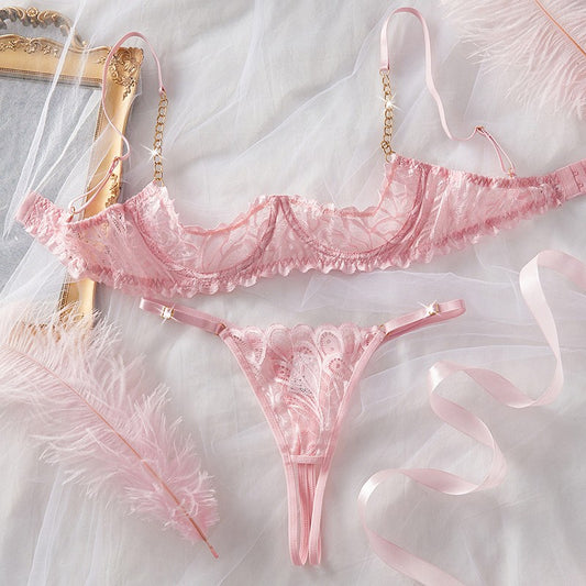 Blush Whisper Lace Set