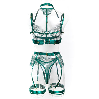 Emerald Temptation Lace Lingerie Set