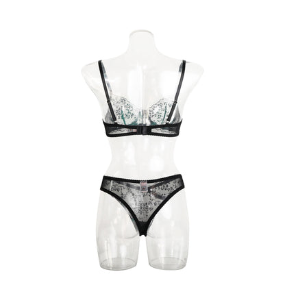 Midnight Bloom Lace Lingerie Set