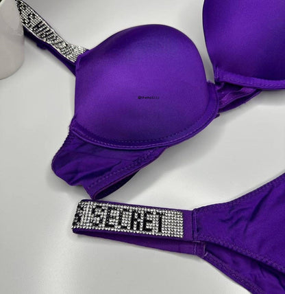 Shine Strap Push-Up Bra + Bombshell Shine Strap Brazilian Panty