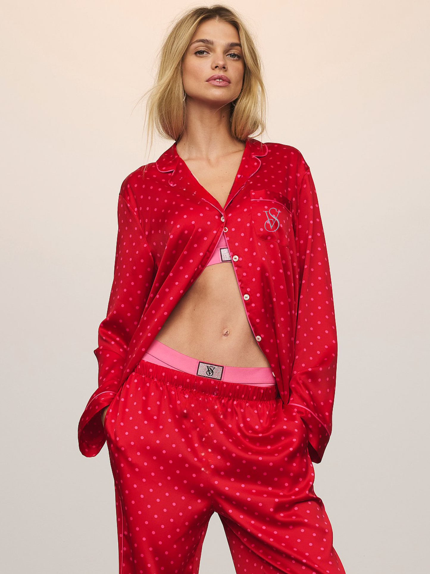 Signature Satin Long Pajama Set