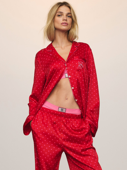 Signature Satin Long Pajama Set