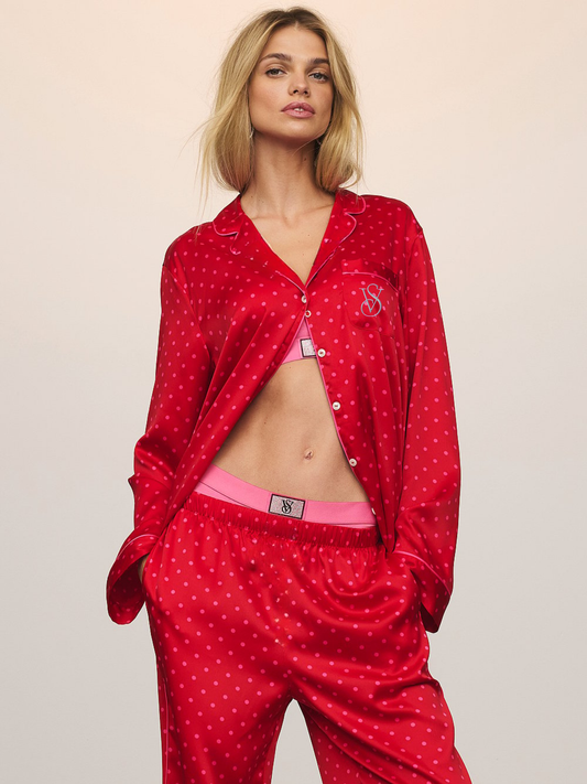 Signature Satin Long Pajama Set