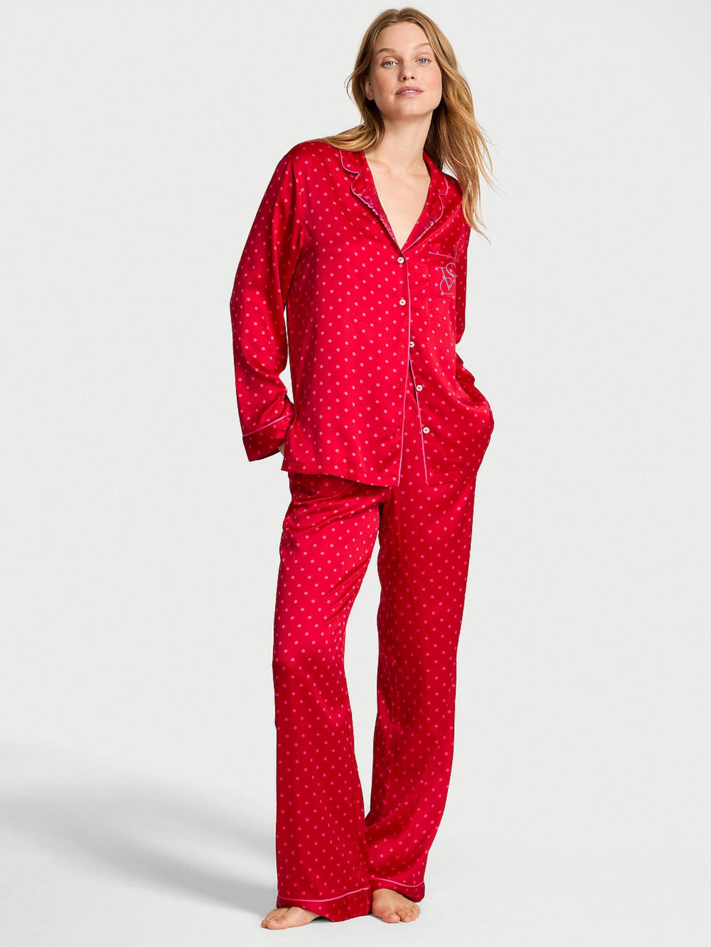 Signature Satin Long Pajama Set