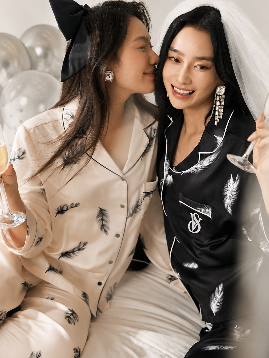 ViktoriaS Secret Satin Long Pajama Set