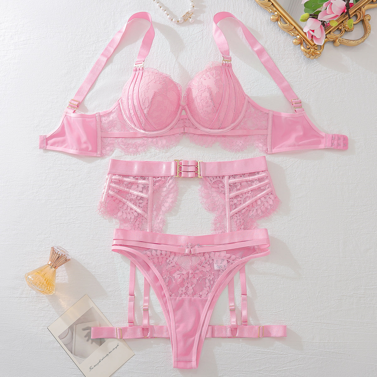 Blush Blossom Buckle Set