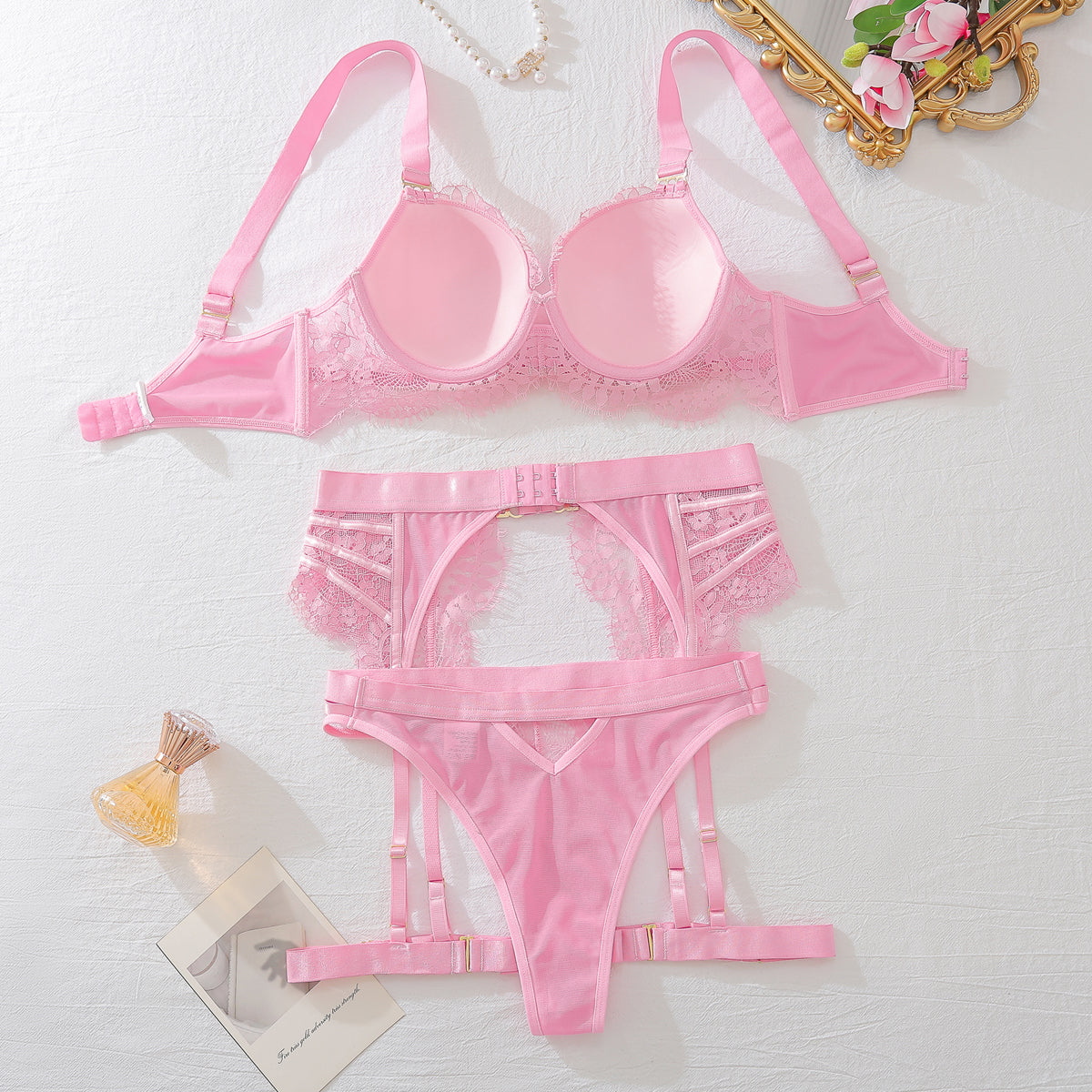 Blush Blossom Buckle Set