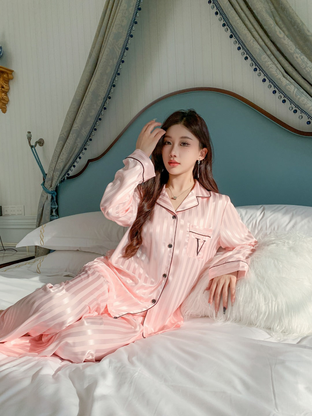 Victoria's Secret Satin Long Pajama Set