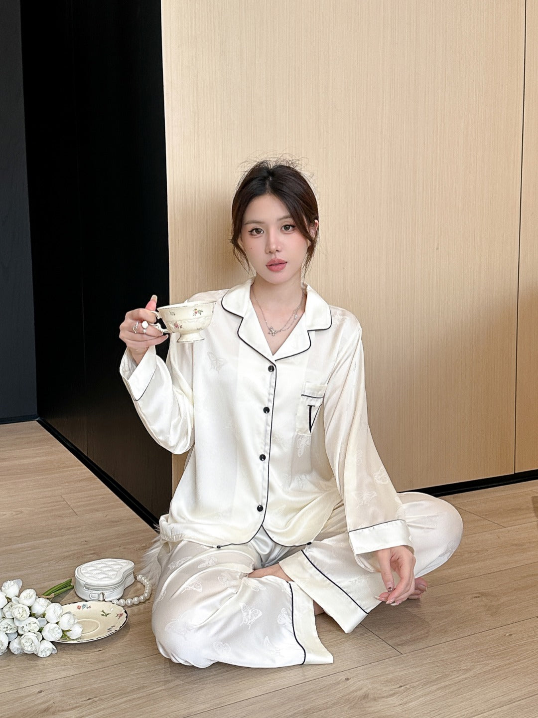 Victoria's Secret Satin Long Pajama Set