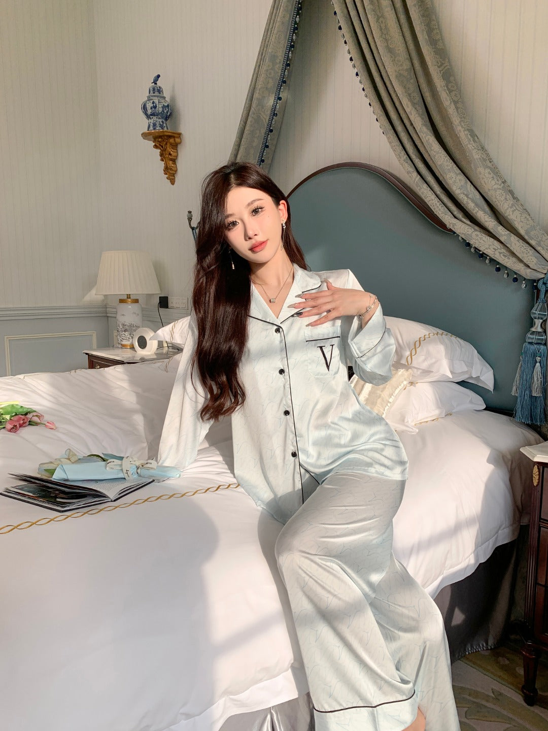 Victoria's Secret Satin Long Pajama Set