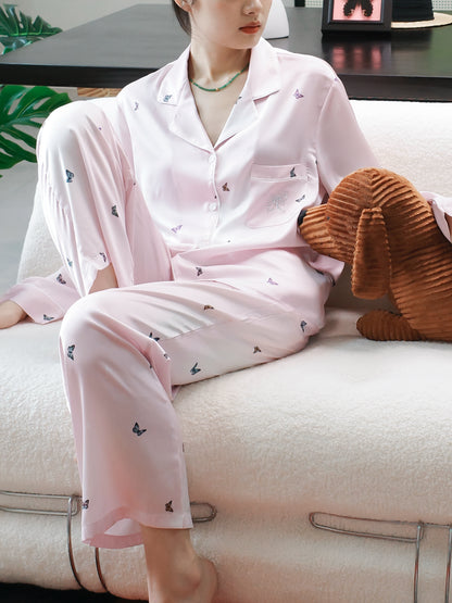 Hotzzz Premium – Butterfly Bloom Satin Set