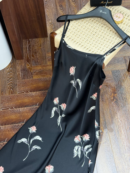 Hotzzz Premium – Midnight Bloom Slip Dress